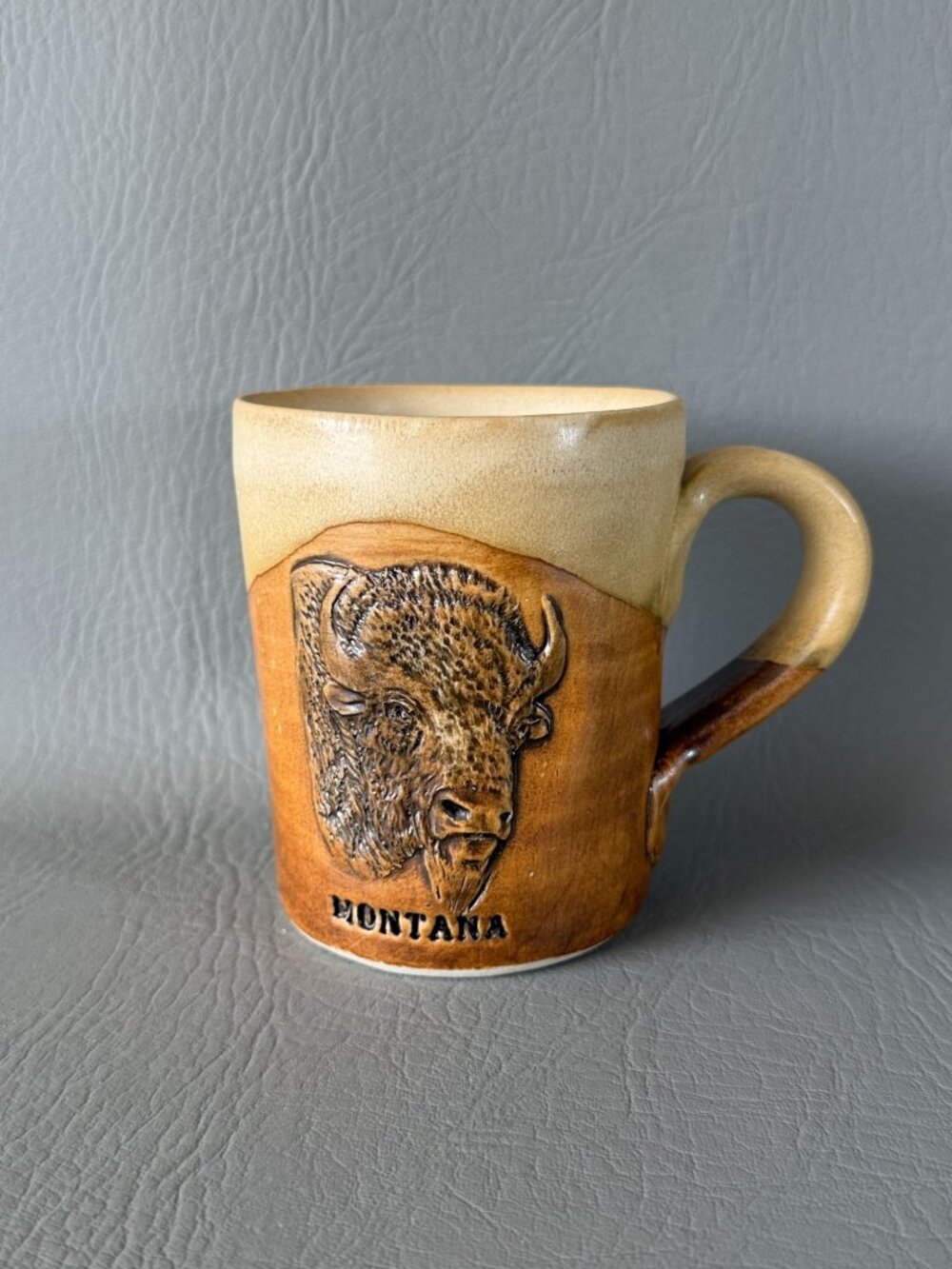 Cold Mountain Pottery 2017 Montana Bison Mug 3D Buffalo Handcrafted Stoneware - Picture 7 of 11